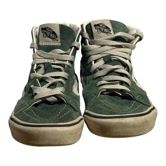 Vans Sk8 Hi Forest Green Suede Canvas High Top Skate Sneakers Men's Size 7.5/9 W - Picture 2 of 8